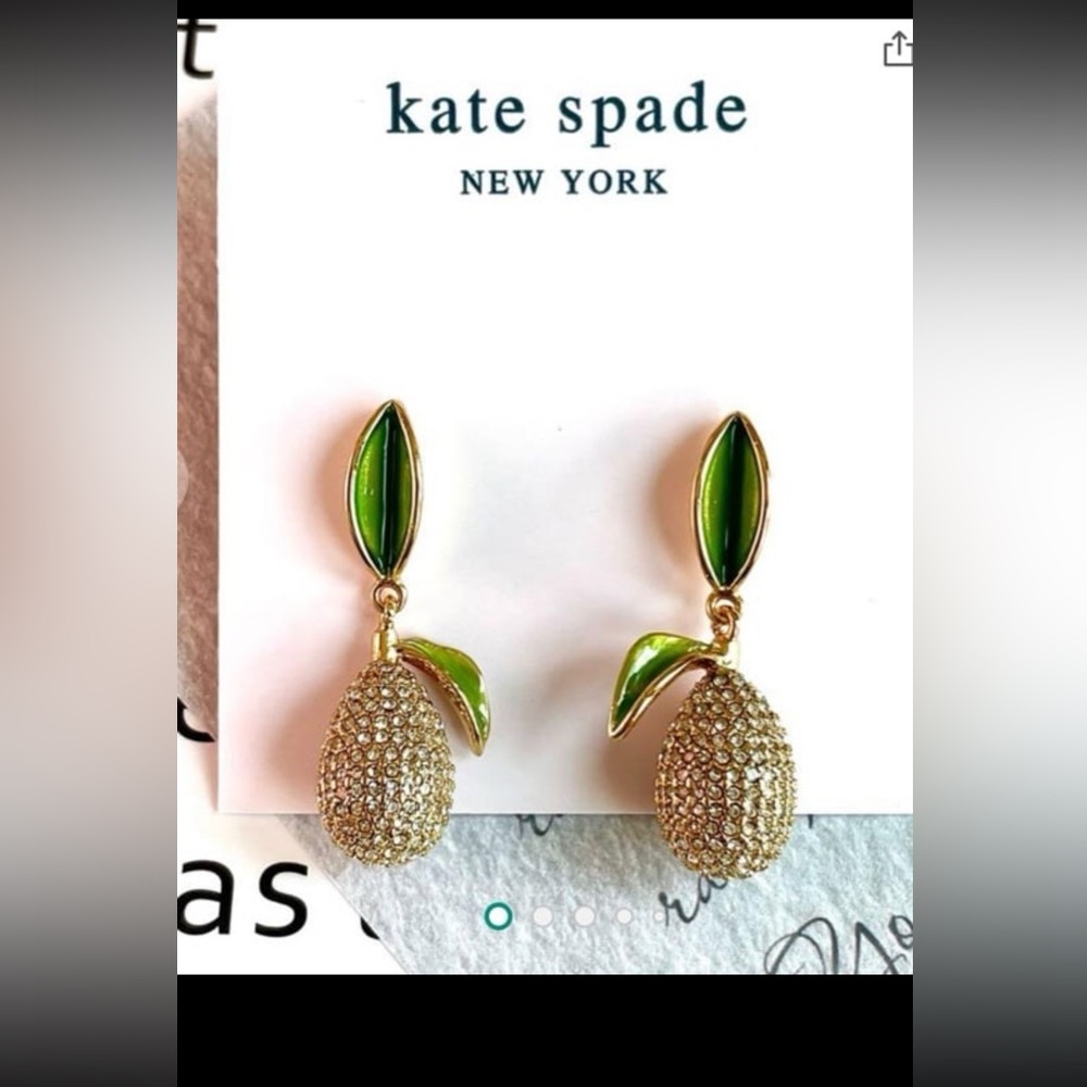 Kate Spade picnic perfect Golden Lemon Drop Earrings - Big